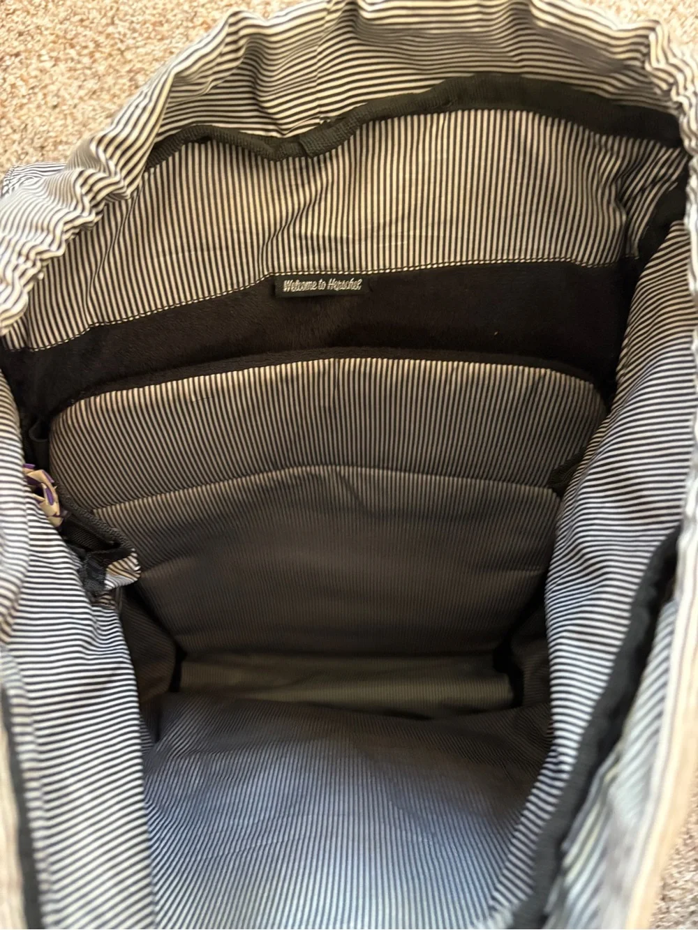 Herschel Supply Co Navy and Blue Little America Canvas Laptop Backpack